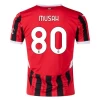 AC Milan Musah #80 Jalkapallo Pelipaidat 2024-25 Kotipaita Miesten