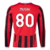 AC Milan Musah #80 Jalkapallo Pelipaidat 2024-25 Kotipaita Miesten Pitkähihainen