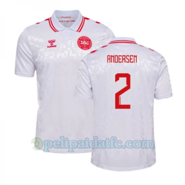 Andersen #2 Tanska Jalkapallo Pelipaidat EM 2024 Vieraspaita Miesten