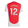 Arsenal FC J. Timber #12 Jalkapallo Pelipaidat 2024-25 Kotipaita Miesten