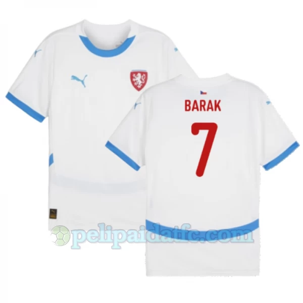 Barak #7 Tšekki Jalkapallo Pelipaidat EM 2024 Vieraspaita Miesten