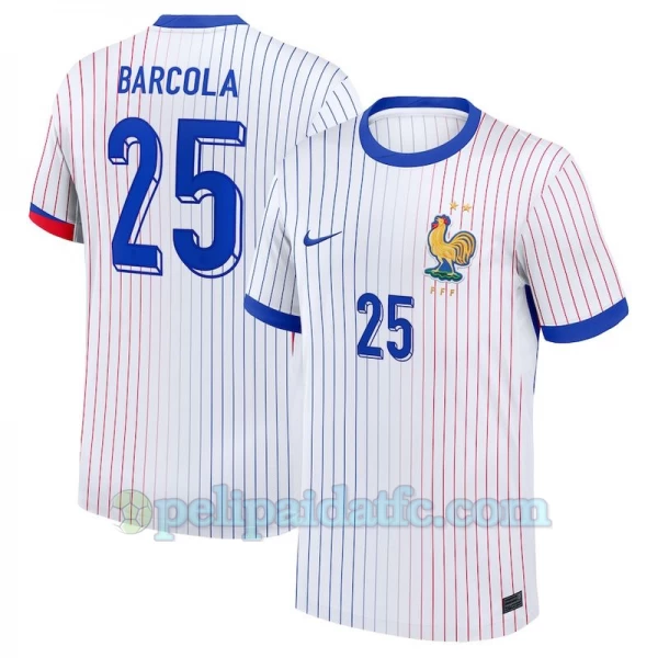 Barcola #25 Ranska Jalkapallo Pelipaidat EM 2024 Vieraspaita Miesten