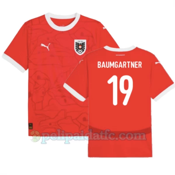 Baumgartner #19 Itävalta Jalkapallo Pelipaidat EM 2024 Kotipaita Miesten
