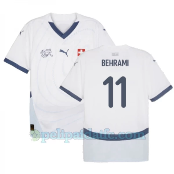 Behrami #11 Sveitsi Jalkapallo Pelipaidat EM 2024 Vieraspaita Miesten
