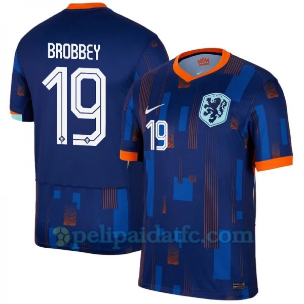 Brobbey #19 Alankomaat Jalkapallo Pelipaidat EM 2024 Vieraspaita Miesten