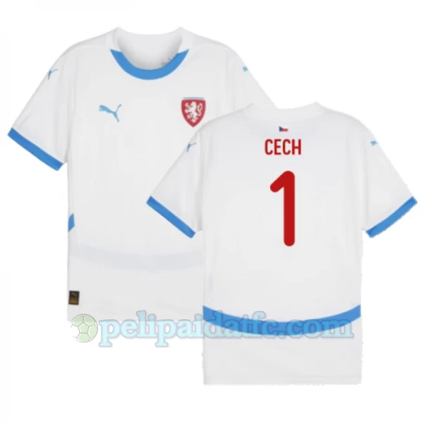 Cech #1 Tšekki Jalkapallo Pelipaidat EM 2024 Vieraspaita Miesten