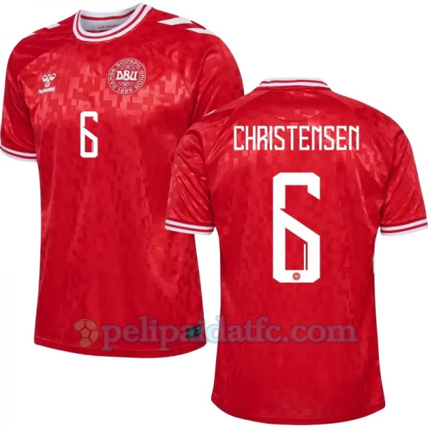 Christensen #6 Tanska Jalkapallo Pelipaidat EM 2024 Kotipaita Miesten