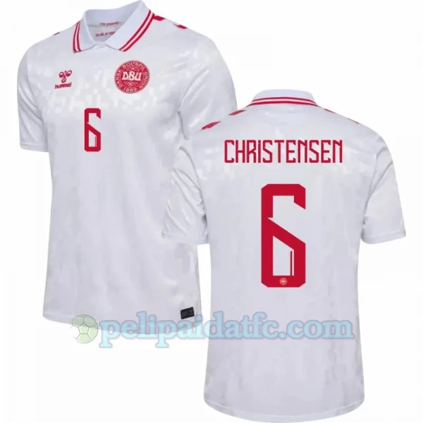 Christensen #6 Tanska Jalkapallo Pelipaidat EM 2024 Vieraspaita Miesten