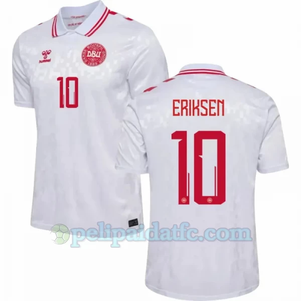 Christian Eriksen #10 Tanska Jalkapallo Pelipaidat EM 2024 Vieraspaita Miesten