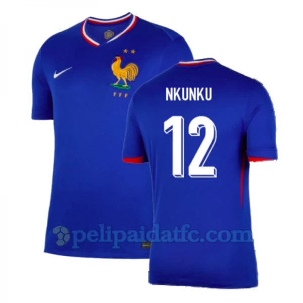 Christopher Nkunku #12 Ranska Jalkapallo Pelipaidat EM 2024 Kotipaita Miesten