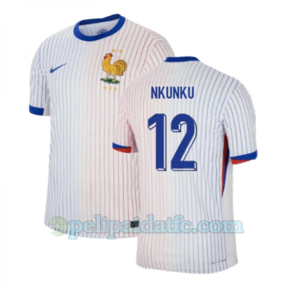 Christopher Nkunku #12 Ranska Jalkapallo Pelipaidat EM 2024 Vieraspaita Miesten