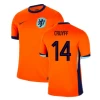Cruyff #14 Alankomaat Jalkapallo Pelipaidat EM 2024 Kotipaita Miesten