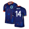 Cruyff #14 Alankomaat Jalkapallo Pelipaidat EM 2024 Vieraspaita Miesten