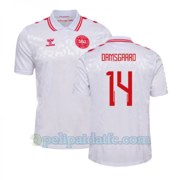 Damsgaard #14 Tanska Jalkapallo Pelipaidat EM 2024 Vieraspaita Miesten