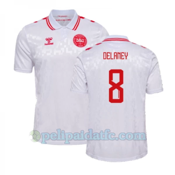 Delaney #8 Tanska Jalkapallo Pelipaidat EM 2024 Vieraspaita Miesten