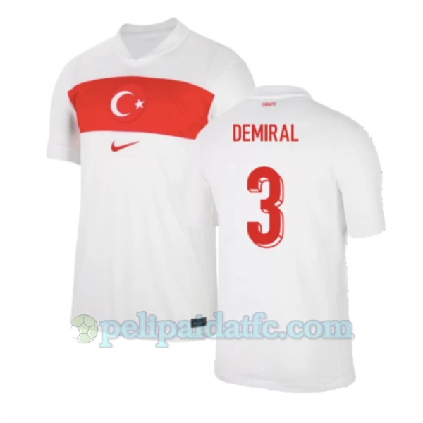 Demiral #3 Turkki Jalkapallo Pelipaidat EM 2024 Kotipaita Miesten