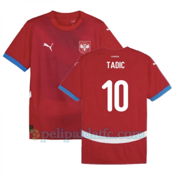 Dušan Tadić #10 Serbia Jalkapallo Pelipaidat EM 2024 Kotipaita Miesten