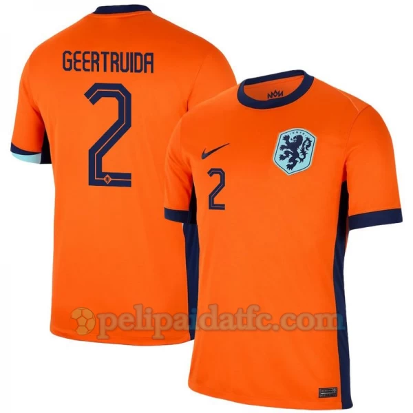 Geertruida #2 Alankomaat Jalkapallo Pelipaidat EM 2024 Kotipaita Miesten