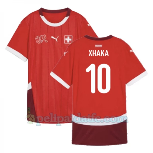 Granit Xhaka #10 Sveitsi Jalkapallo Pelipaidat EM 2024 Kotipaita Miesten