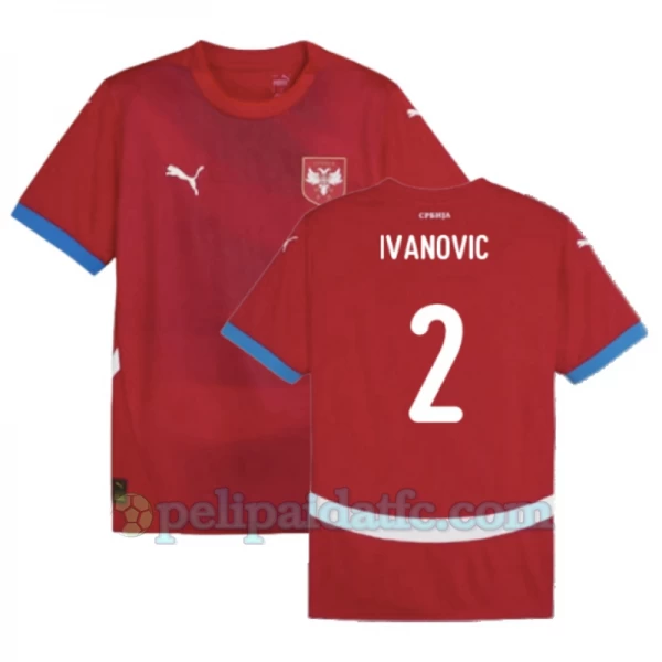 Ivanovic #2 Serbia Jalkapallo Pelipaidat EM 2024 Kotipaita Miesten