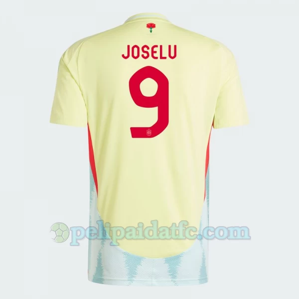 Joselu #9 Espanja Jalkapallo Pelipaidat EM 2024 Vieraspaita Miesten