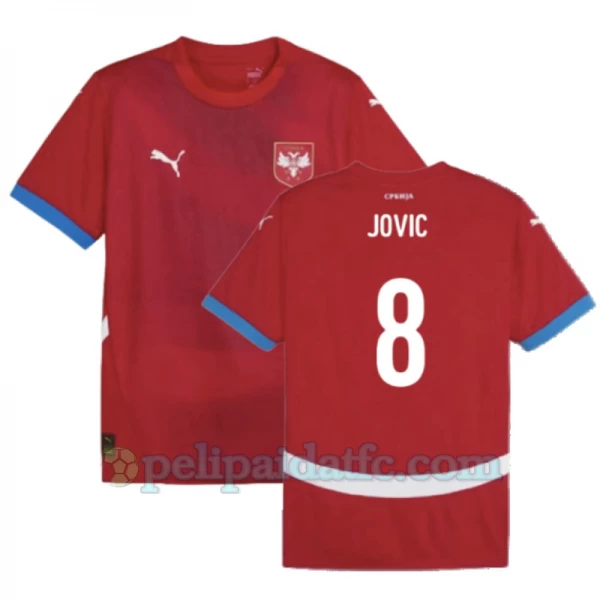 Jovic #8 Serbia Jalkapallo Pelipaidat EM 2024 Kotipaita Miesten