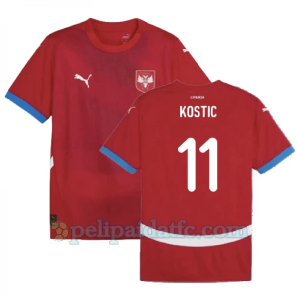 Kostic #11 Serbia Jalkapallo Pelipaidat EM 2024 Kotipaita Miesten
