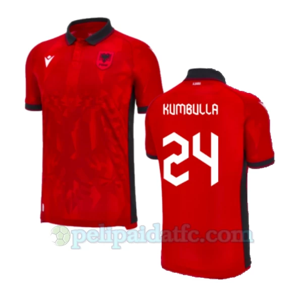 Kumbulla #24 Albania Jalkapallo Pelipaidat EM 2024 Kotipaita Miesten