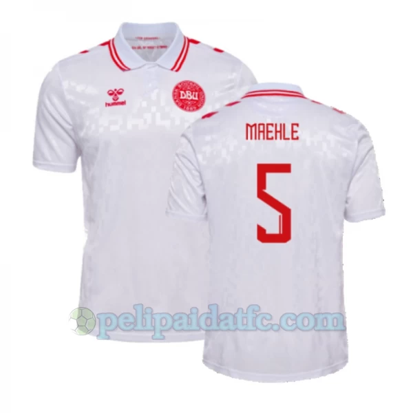 Maehle #5 Tanska Jalkapallo Pelipaidat EM 2024 Vieraspaita Miesten