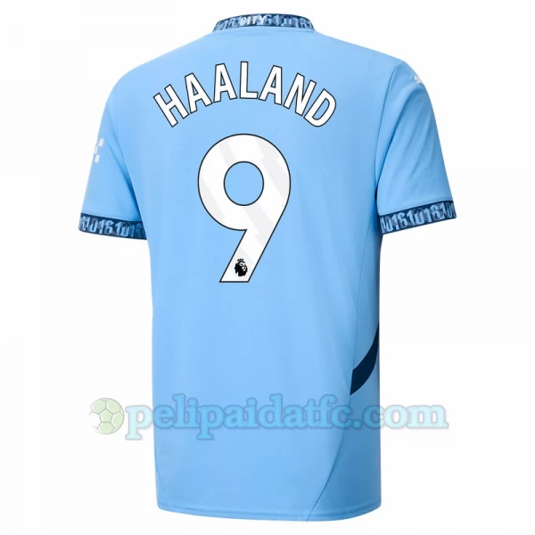 Manchester City Erling Haaland #9 Jalkapallo Pelipaidat 2024-25 Kotipaita Miesten