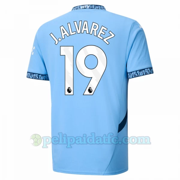 Manchester City J. Alvarez #19 Jalkapallo Pelipaidat 2024-25 Kotipaita Miesten