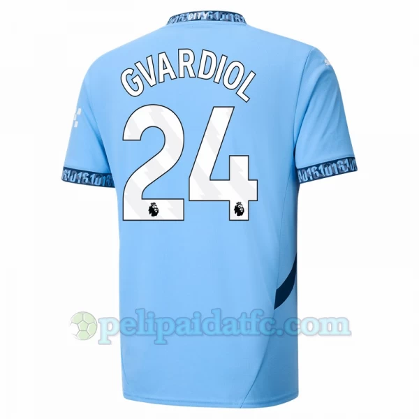 Manchester City Josko Gvardiol #24 Jalkapallo Pelipaidat 2024-25 Kotipaita Miesten