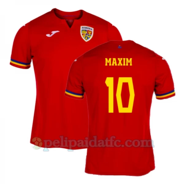 Maxim #10 Romania Jalkapallo Pelipaidat EM 2024 Vieraspaita Miesten