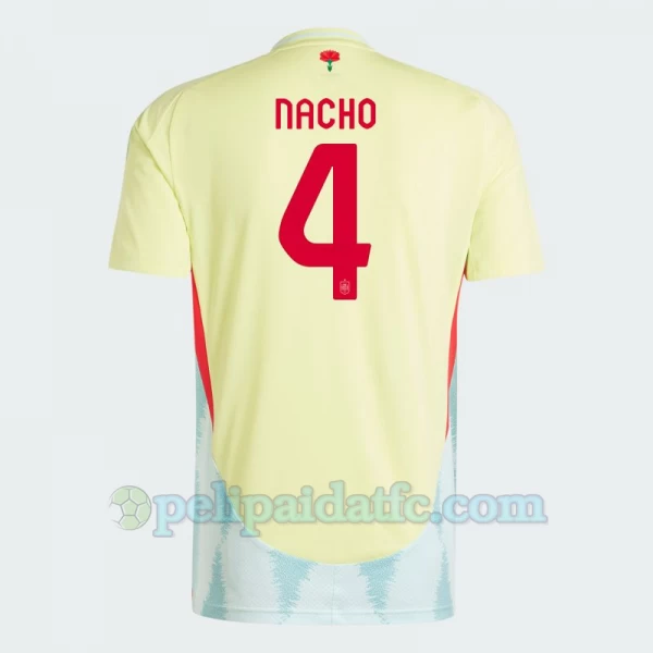 Nacho #4 Espanja Jalkapallo Pelipaidat EM 2024 Vieraspaita Miesten