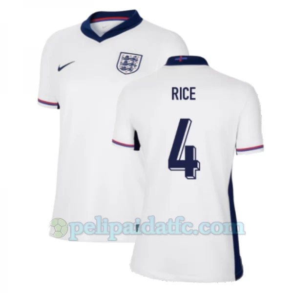 Naisten Declan Rice #4 Englanti Jalkapallo Pelipaidat EM 2024 Kotipaita