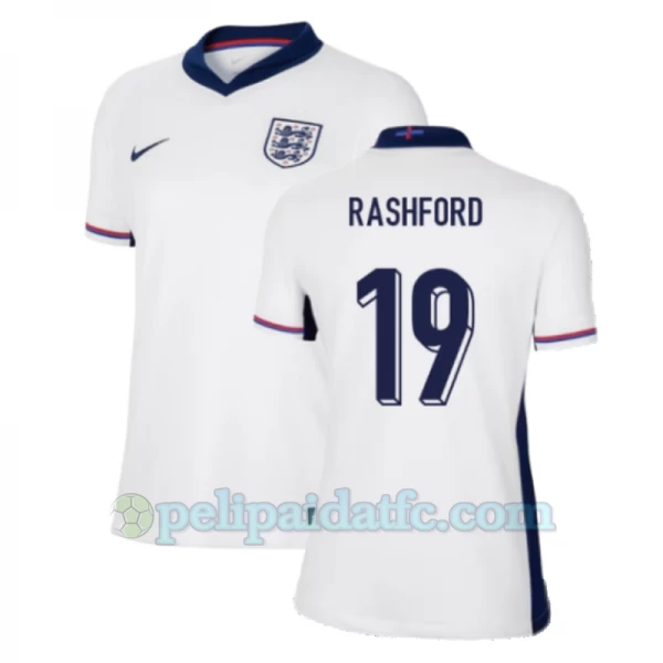 Naisten Marcus Rashford #19 Englanti Jalkapallo Pelipaidat EM 2024 Kotipaita