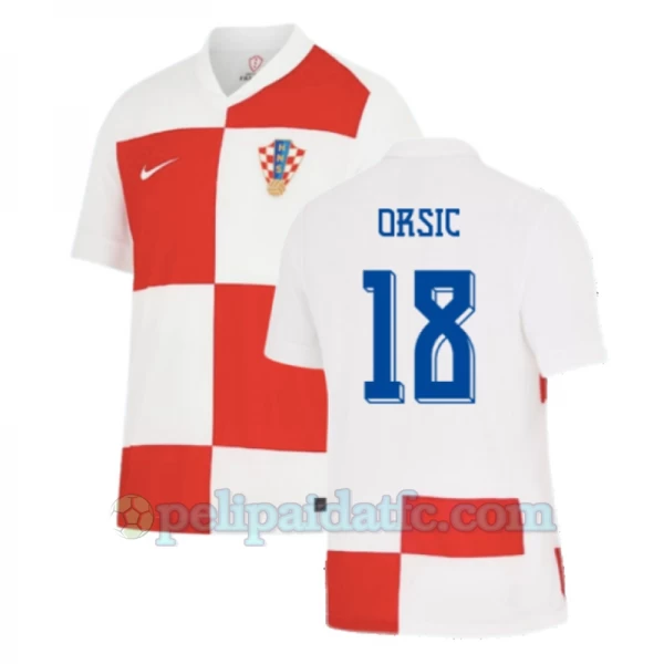 Orsic #18 Kroatia Jalkapallo Pelipaidat EM 2024 Kotipaita Miesten