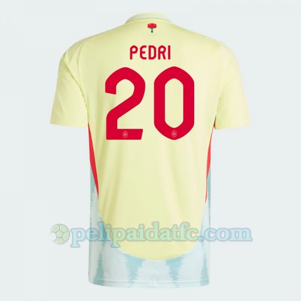 Pedri #20 Espanja Jalkapallo Pelipaidat EM 2024 Vieraspaita Miesten