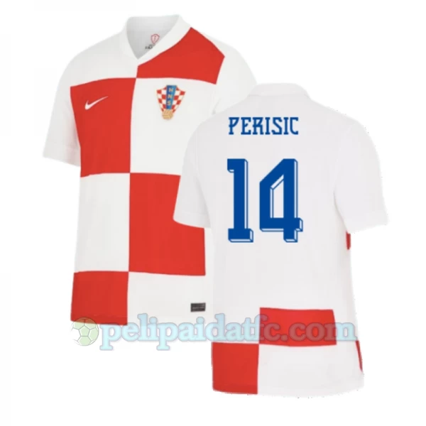 Perisic #14 Kroatia Jalkapallo Pelipaidat EM 2024 Kotipaita Miesten