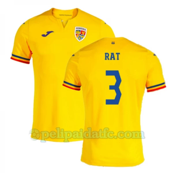 Rat #3 Romania Jalkapallo Pelipaidat EM 2024 Kotipaita Miesten
