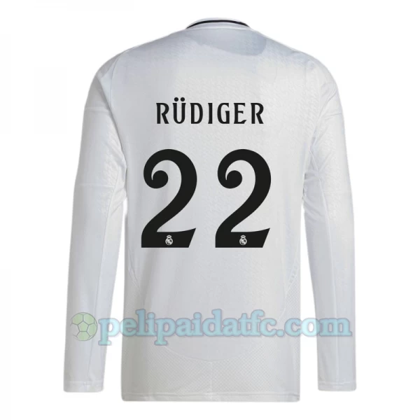 Real Madrid Antonio Rudiger #22 Jalkapallo Pelipaidat 2024-25 Kotipaita Miesten Pitkähihainen