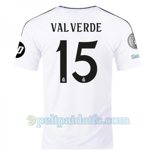 Real Madrid Federico Valverde #15 Jalkapallo Pelipaidat 2024-25 HP Kotipaita Miesten