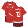 Rodriguez #13 Sveitsi Jalkapallo Pelipaidat EM 2024 Kotipaita Miesten