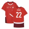 Schar #22 Sveitsi Jalkapallo Pelipaidat EM 2024 Kotipaita Miesten