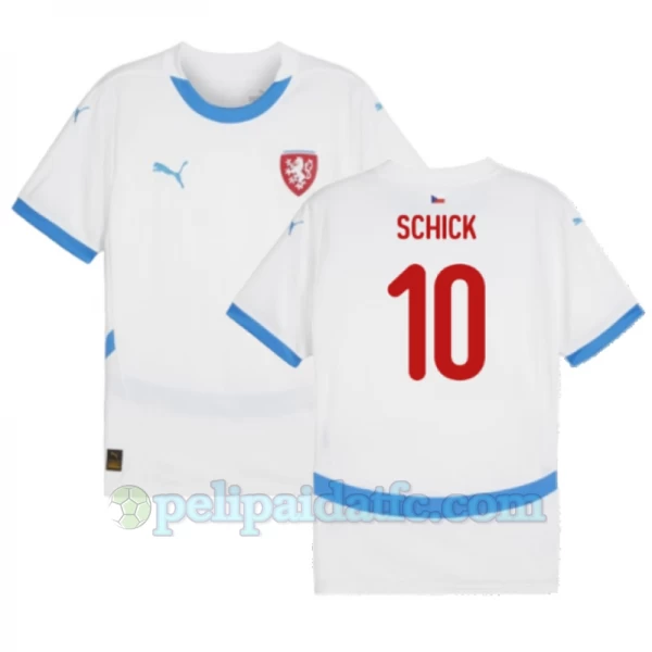 Schick #10 Tšekki Jalkapallo Pelipaidat EM 2024 Vieraspaita Miesten