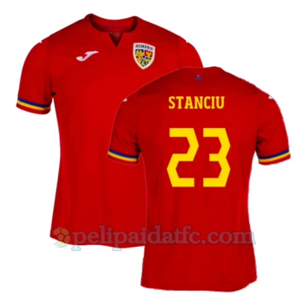 Stanciu #23 Romania Jalkapallo Pelipaidat EM 2024 Vieraspaita Miesten
