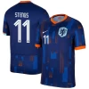 Stengs #11 Alankomaat Jalkapallo Pelipaidat EM 2024 Vieraspaita Miesten