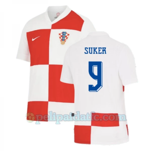 Suker #9 Kroatia Jalkapallo Pelipaidat EM 2024 Kotipaita Miesten