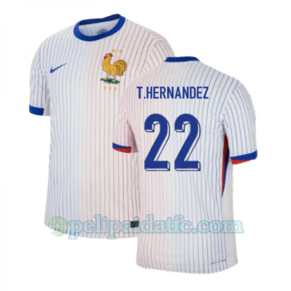 T.Hernandez #22 Ranska Jalkapallo Pelipaidat EM 2024 Vieraspaita Miesten