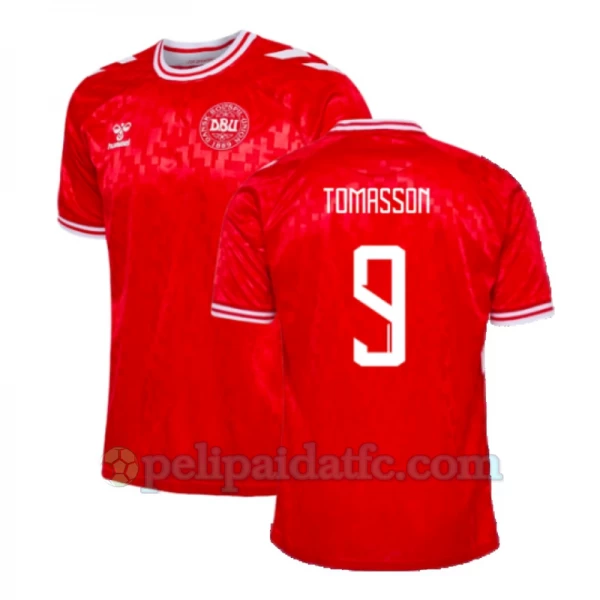 Tomasson #9 Tanska Jalkapallo Pelipaidat EM 2024 Kotipaita Miesten
